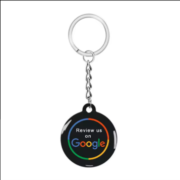 Google Review NFC Keychain – Black 1 Tap Club NFC keychain